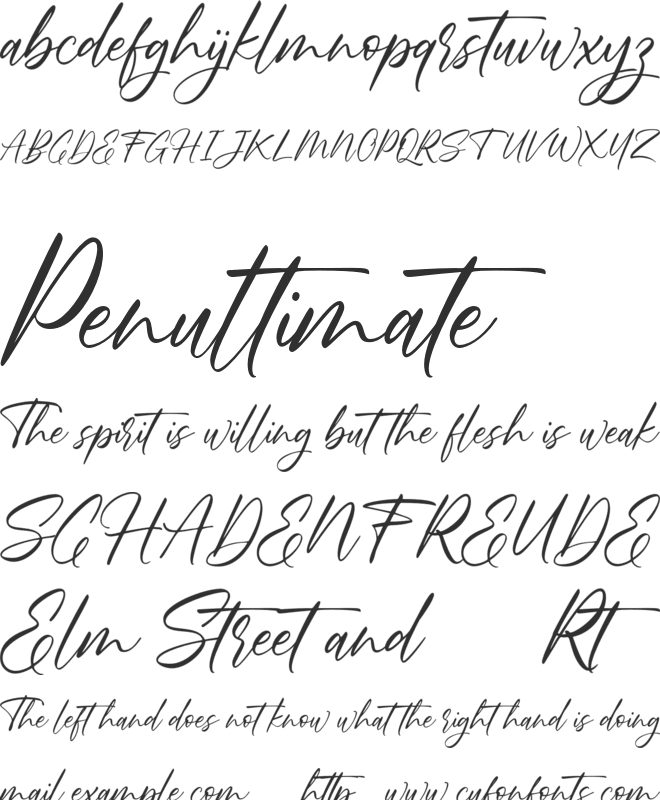 Scribling FREE font preview