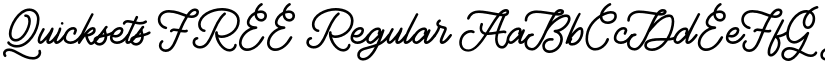 Quicksets FREE Regular font