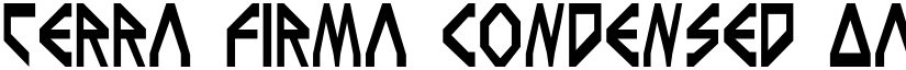 Terra Firma Condensed font