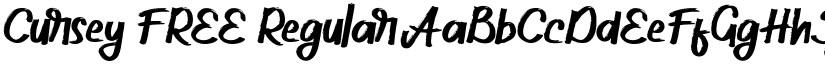 Cursey FREE Regular font