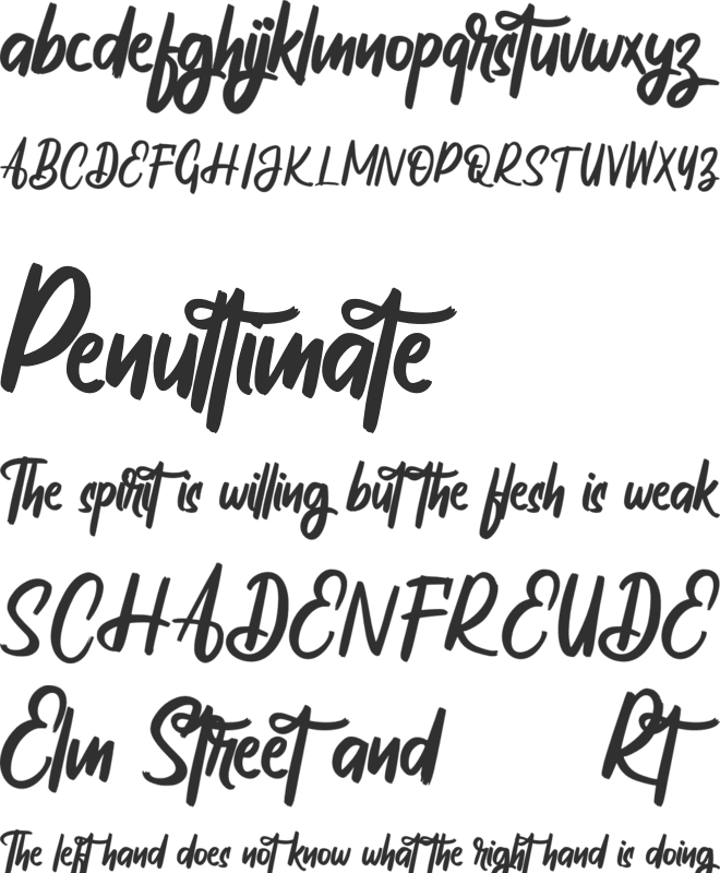 Thrucy FREE font preview