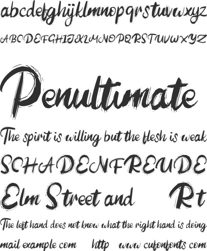 Autined FREE font preview