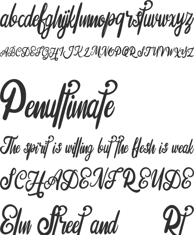 Silfhie FREE font preview