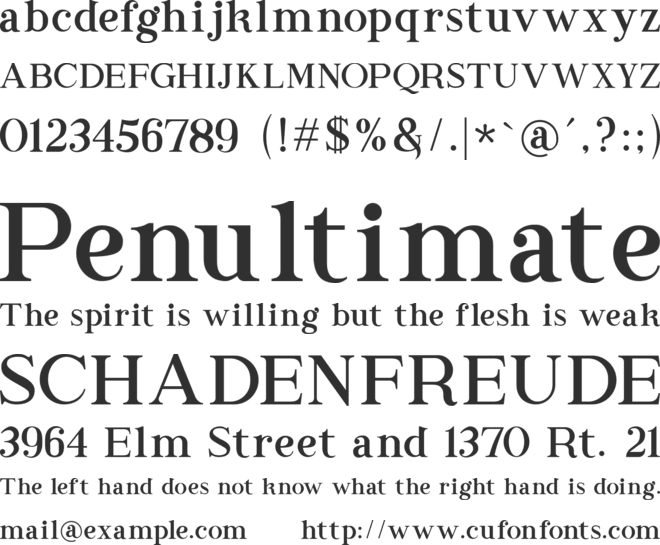 EMPHATIC font preview
