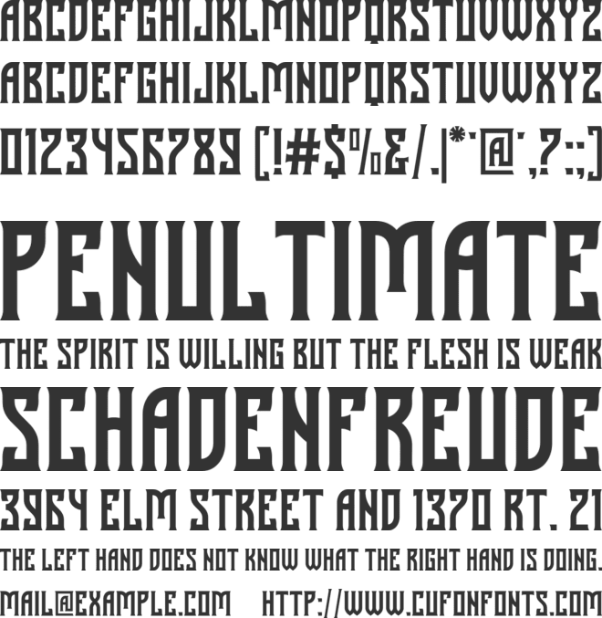 Victoire font preview