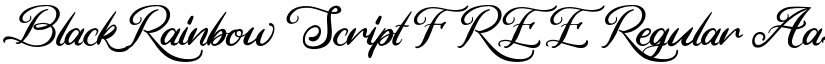 Black Rainbow Script FREE font download