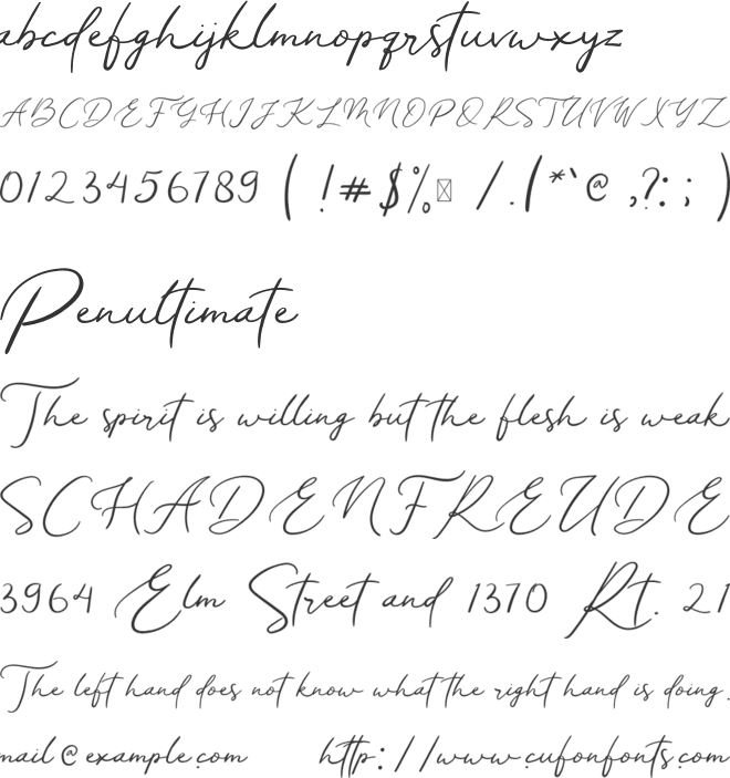 Shine de Love font preview