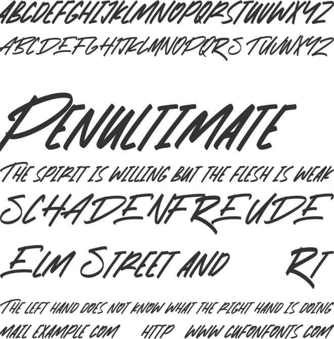 Theorem font preview