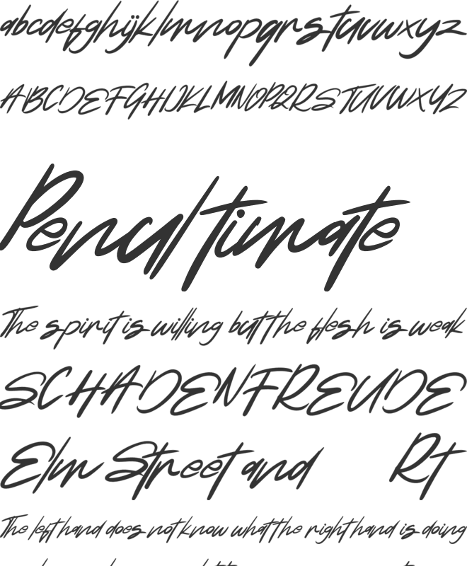 Natide Hegibe FREE font preview