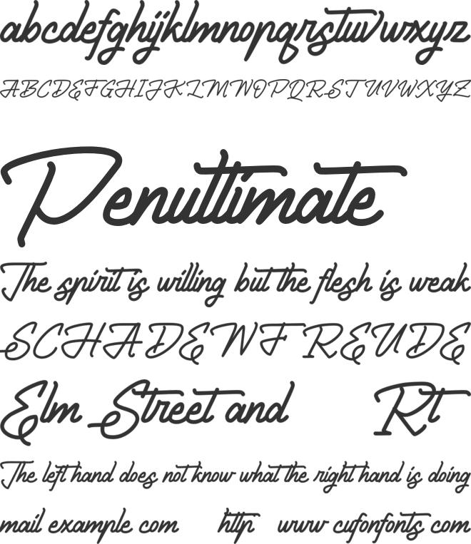 ShoutEase FREE font preview