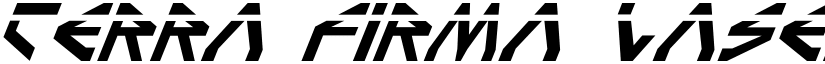 Terra Firma Laser Italic font