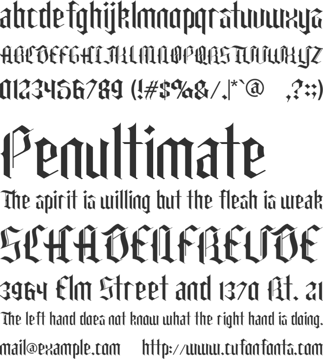 Carglos font preview