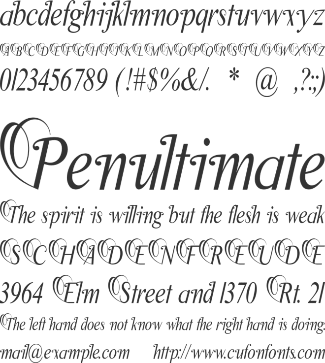 Balfa Hode font preview