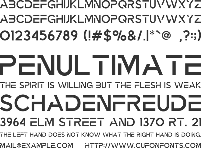 Zeniq font preview