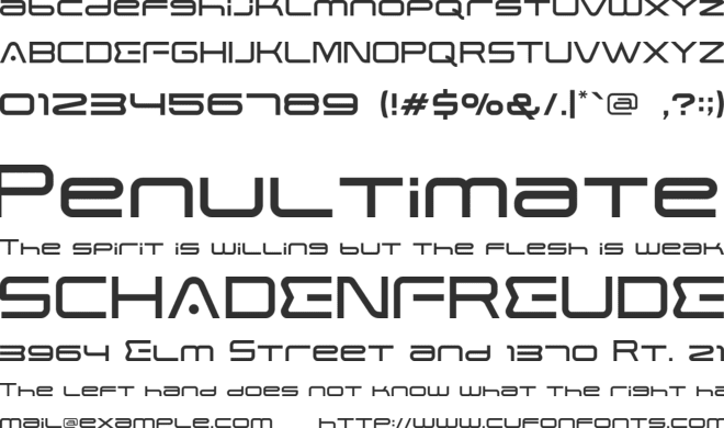 Nucleo font preview