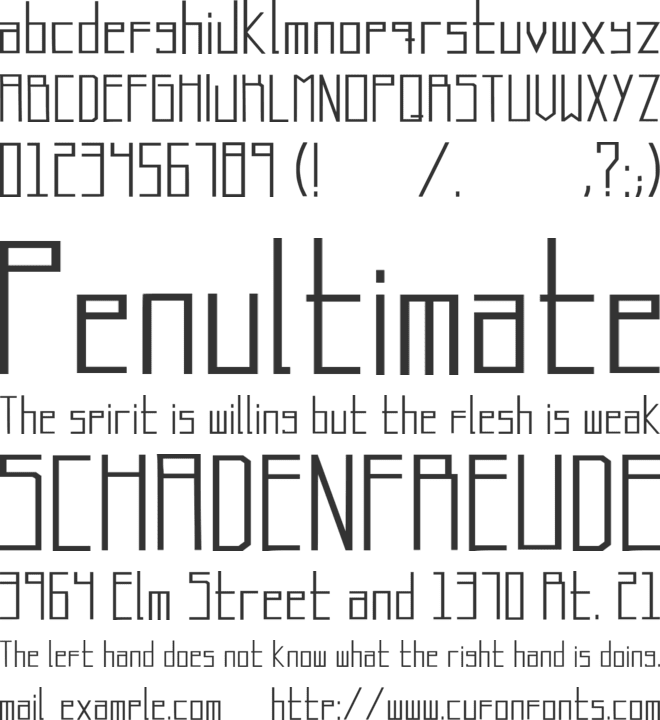 Longatta font preview