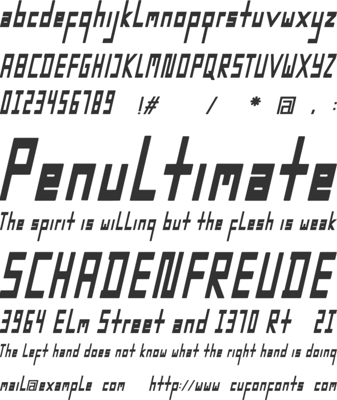 Smart Sport font preview