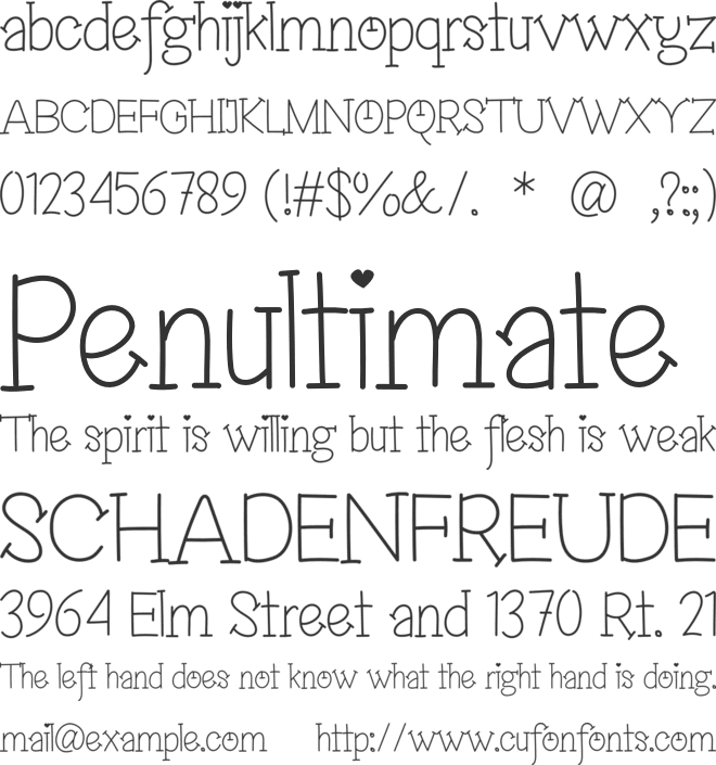Fonmini font preview