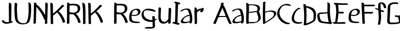 JUNKRIK Regular font