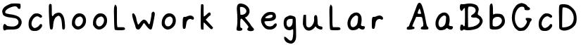 Schoolwork Regular font