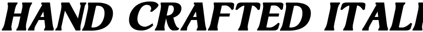 Hand Crafted Italic font