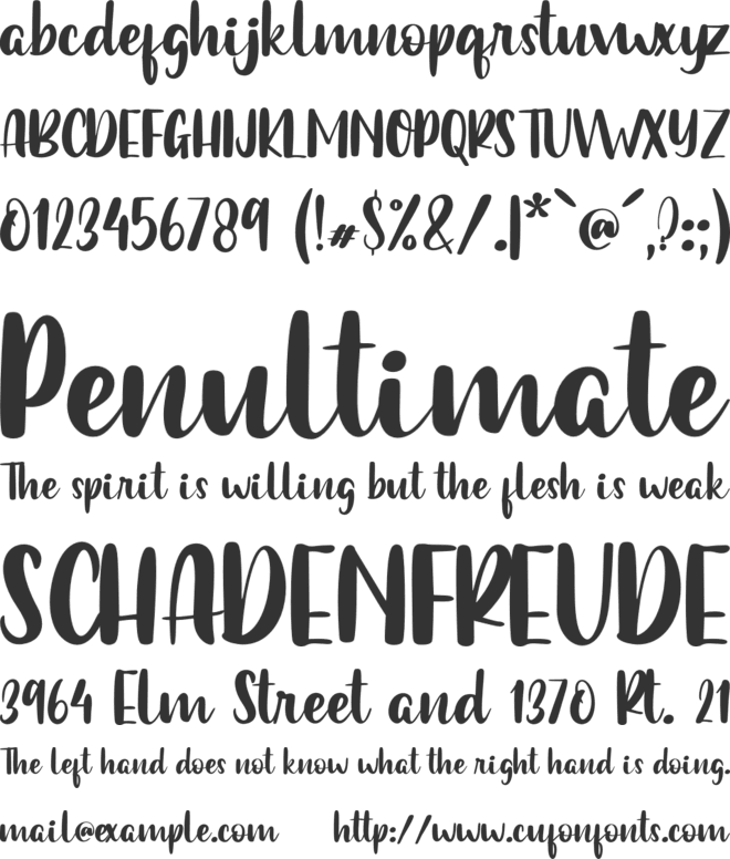 Netherland Cracker - Personal U font preview
