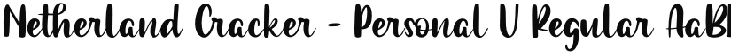 Netherland Cracker - Personal U Regular font