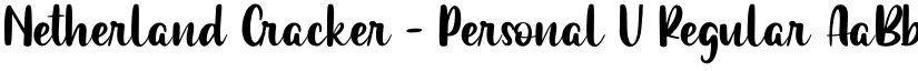 Netherland Cracker - Personal U Regular font