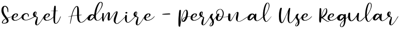 Secret Admire - Personal Use Regular font