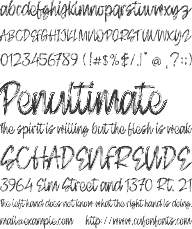 Skectcher font preview
