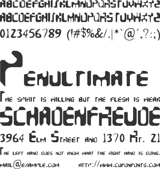 Faeronic font preview