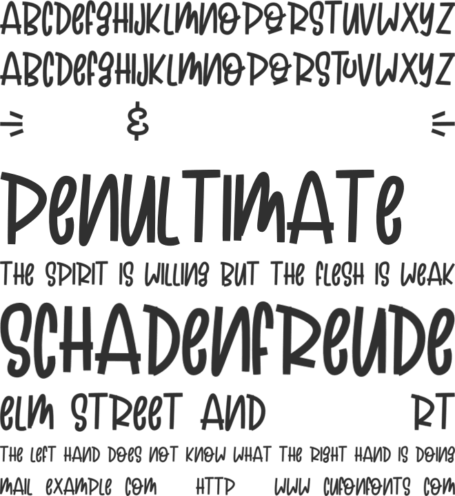 QUIRKYLAND font preview