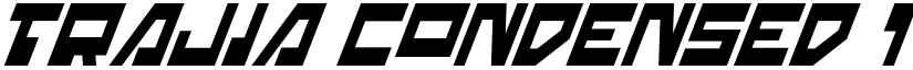 Trajia Condensed Italic font