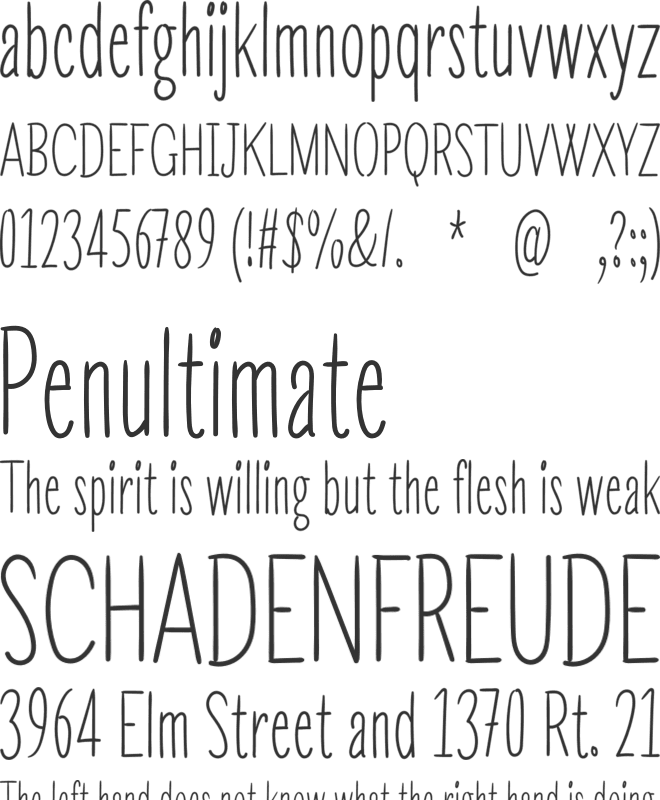 SUNRISE MINIMALIST font preview