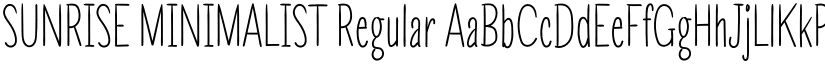 SUNRISE MINIMALIST font download