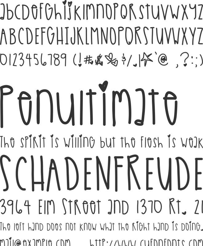 Escapades font preview