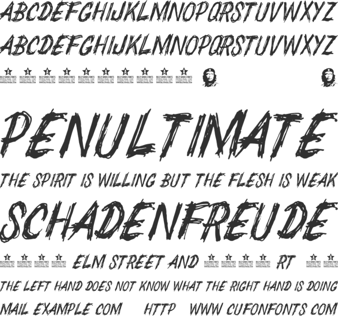 CHEDELPAREDON PERSONAL USE font preview