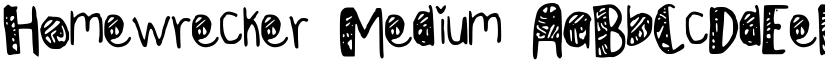 Homewrecker Medium font