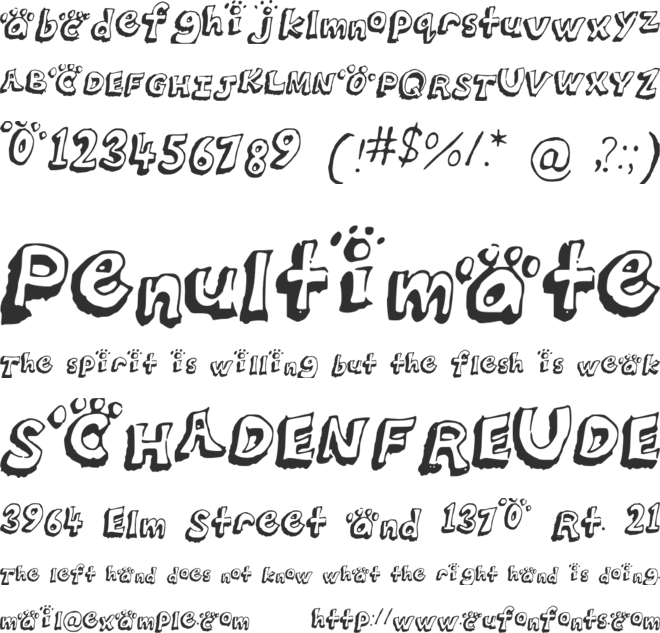 Puppy_paws font preview