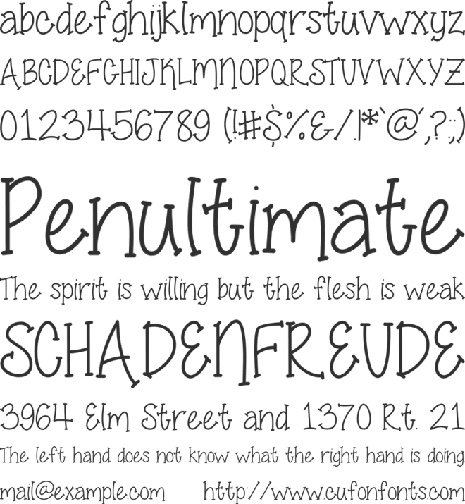 SmellTheRoses font preview