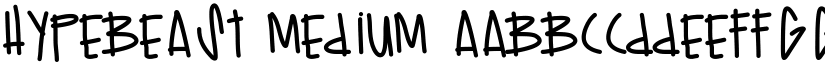 Hypebeast Medium font