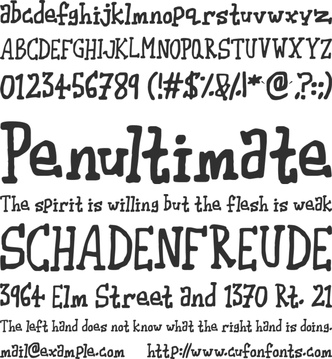 Wibble font preview