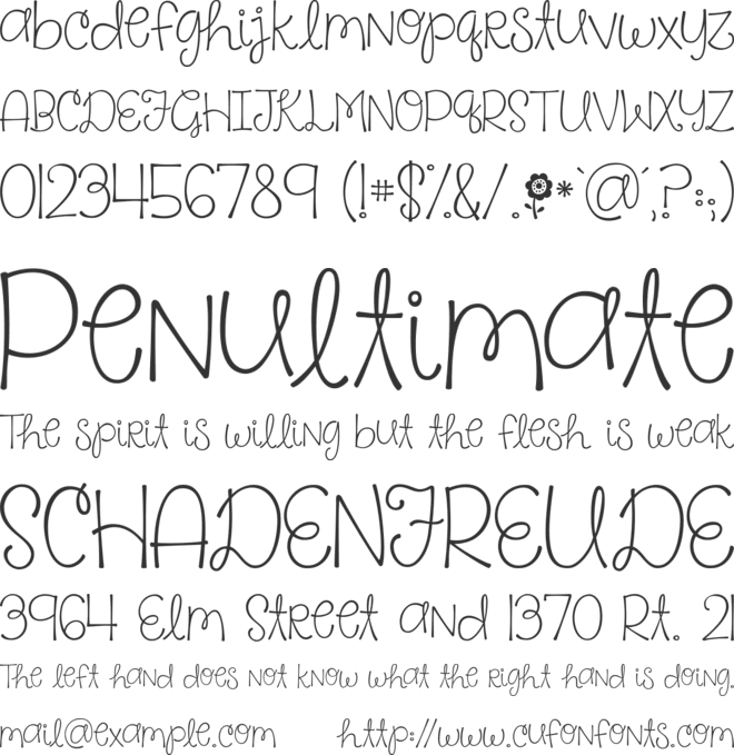 KG Say Something font preview