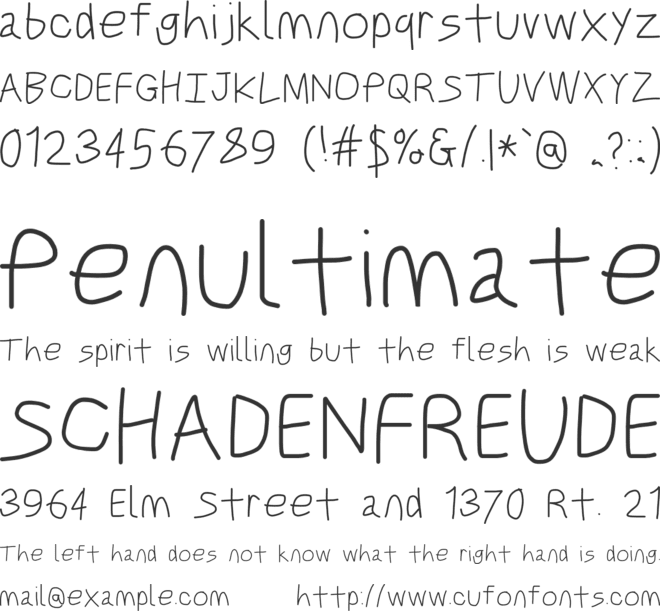 Just Breathe font preview