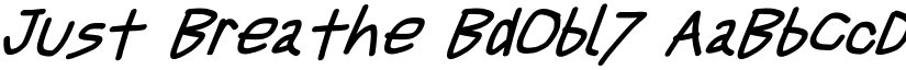 Just Breathe BdObl7 font