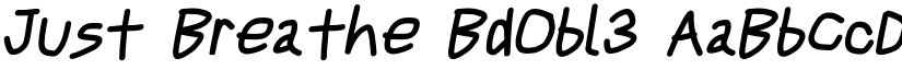 Just Breathe BdObl3 font