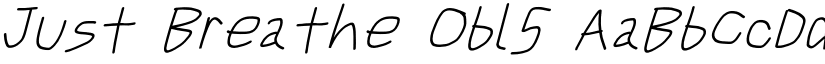 Just Breathe Obl5 font