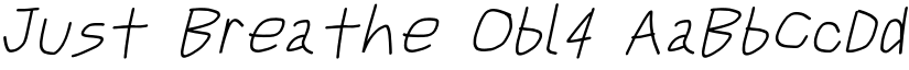 Just Breathe Obl4 font