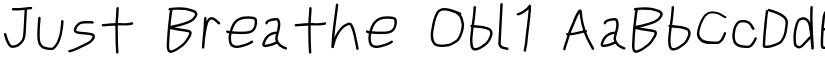 Just Breathe Obl1 font