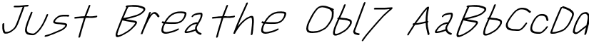 Just Breathe Obl7 font